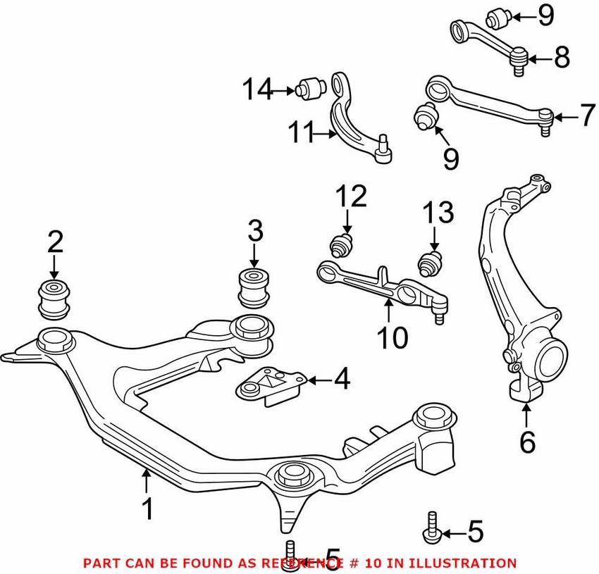 Audi Control Arm - Front Lower Forward 4B3407151D